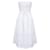 Autre Marque Abito midi senza spalline bustier in gabardine bianco ottico Dolce & Gabbana Cotone  ref.1308923