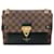 Brown Louis Vuitton Damier Ebene Vavin PM Shoulder Bag Leather  ref.1308933