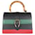 Gucci Black Green Red Calfskin Large Bamboo Dionysus Top Handle Leather  ref.1308996