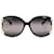 Óculos de sol redondos grandes pretos Gucci - tamanho  ref.1309152