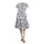 Diane Von Furstenberg Blue polka-dot tiered dress - size L Cotton  ref.1309158