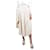 Alexander Mcqueen Cream asymmetric drape leather midi skirt - size UK 12  ref.1309160