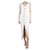 Balmain Neutrales Strickkleid mit Knopfleiste vorne – Größe UK 10 Viskose  ref.1309166
