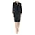 Hugo Boss Conjunto de vestido e jaqueta preto sem mangas com decote em V - tamanho Reino Unido 10 Poliéster  ref.1309170