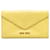 Carteira longa com aba de envelope amarelo Miu Miu Couro Bezerro-como bezerro  ref.1309184