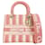 Dior Pink Medium D-Stripes Lady D-Lite Rosa Tela Panno  ref.1309190