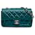 Chanel Blue Mini Classic Patent Rectangular Single Flap Turquoise Leather Patent leather  ref.1309192