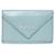 Balenciaga Blue Mini Papier Leather Compact Wallet Light blue Pony-style calfskin  ref.1309248