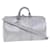 Louis Vuitton Keepall Bandouliere 50 Silber Leinwand  ref.1309333