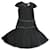 Chanel Robe noire élégante CC Charm Laine  ref.1309334