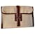 Hermès leather and canvas clutch bag circa 1996 Beige  ref.1309467