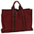 Hermès HERMES Fourre Tout MM Hand Bag Canvas Red Auth bs12912 Cloth  ref.1309560