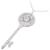 Tiffany & Co Platinum Diamond Pedal Key Necklace Silvery  ref.1309672