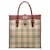Burberry Nova Check Leather Trimmed Handbag Brown Cloth  ref.1309747