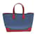 Hermès Evercolor Maxi Box Cabas 30 Blau Leder  ref.1310133