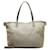 Prada Tessuto-Einkaufstasche mit Saffiano-Besatz Bronze Nylon  ref.1310187