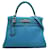 Hermès Togo Kelly 28 Blue Leather  ref.1310243