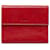 Prada Zweifach gefaltete Geldbörse aus Leder mit Klappe Rot Kalbähnliches Kalb  ref.1310328