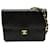 Chanel Sac porté épaule à chaîne à rabat CC Matelasse Noir  ref.1310430