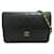 Chanel Bolso bandolera acolchado CC con solapa Negro Piel de cordero  ref.1310433