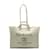 Chanel Mittelgroße Deauville Einkaufstasche Weiß Leinwand  ref.1310438