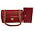 Chanel Bolsa com aba acolchoada CC Vermelho Pele de cordeiro  ref.1310441