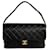 Chanel Bolso CC clásico acolchado Negro Piel de cordero  ref.1310445