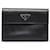 Prada Saffiano Leather Trifold Wallet Black Pony-style calfskin  ref.1310547