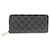 Louis Vuitton Vertikale Zippy-Geldbörse aus Damier Graphite Schwarz  ref.1310707