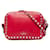 Valentino Leather Rockstud Crossbody Camera Bag Red Pony-style calfskin  ref.1310716