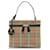 Burberry Vanity bag in tela a quadri Haymarket Marrone  ref.1310872