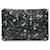 Fendi Clutch aus bedrucktem Leder Schwarz Kalbähnliches Kalb  ref.1310874