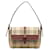 Burberry House Check Canvas & Leather Shoulder Bag Brown Pony-style calfskin  ref.1310875
