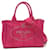Tote Prada Canapa-Logo-Einkaufstasche Pink Leinwand  ref.1310905