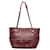 Chanel Einkaufstasche aus gealtertem Lammleder Rot Lammfell  ref.1311084