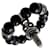 Chrome Hearts Silver Onyx Bead Dagger Charm Ring Black  ref.1311100