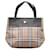 Burberry House Check Canvas Handbag Brown  ref.1311204