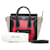 Luggage Céline Sac à bagages Nano tricolore en cuir Veau façon poulain Rouge  ref.1311228