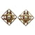 Chanel Boucles d'oreilles à clips avec perles carrées CC Doré  ref.1311242