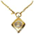 Chanel Diamond Frame CC Pendant Necklace Golden  ref.1311245