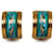 Hermès Brincos de encaixe esmaltados Dourado  ref.1311320