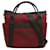 Hermès Toile Sac de Pansage La borsa per la toelettatura Rosso Tela  ref.1311323