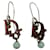 Dior Wooden Logo Hook Earrings Brown  ref.1311430
