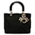 Medium Cannage Suede Lady Dior Bag Black Pony-style calfskin  ref.1311436