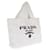 Prada Montone Fur Tote Bag White Cloth  ref.1311483