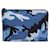 Valentino Bolsa clutch de nylon com estampa camuflada Azul  ref.1311543