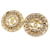 Chanel CC Rhinestone Stud Earrings Golden  ref.1311686