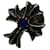 Chrome Hearts Boucle d'oreille saphir croix en argent Bleu  ref.1311691