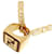 Fendi Logo Ring Chain Necklace Golden  ref.1311703
