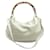 Gucci Hobo-Tasche aus Bambus mit GG Signature-Muster Weiß Kalbähnliches Kalb  ref.1311732